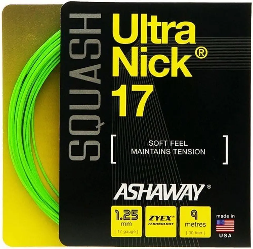 Set Cuerda de Squash Ultra-Nick 17 Optic Verde 30'' Ashaway 1