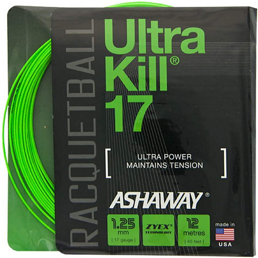 Set Cuerda Racquetball Ultrakill 17 optic verde 40'' Ashaway
