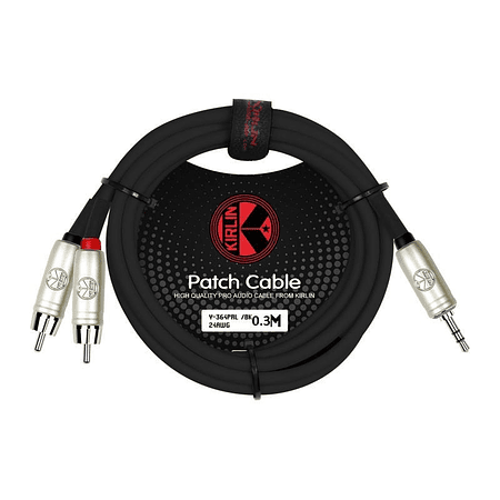 Cable Y Kirlin MiniPlug - 2 RCA 0.3m Y-364PRL