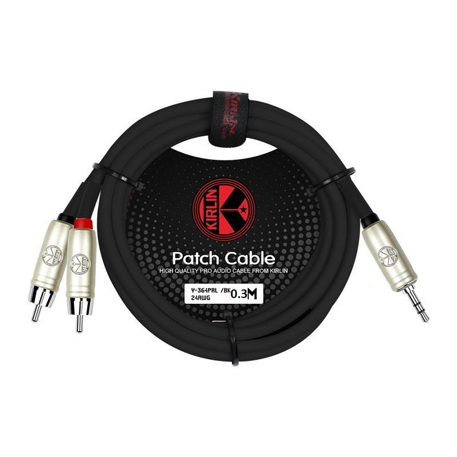 Cable Y Kirlin MiniPlug - 2 RCA 0.3m Y-364PRL