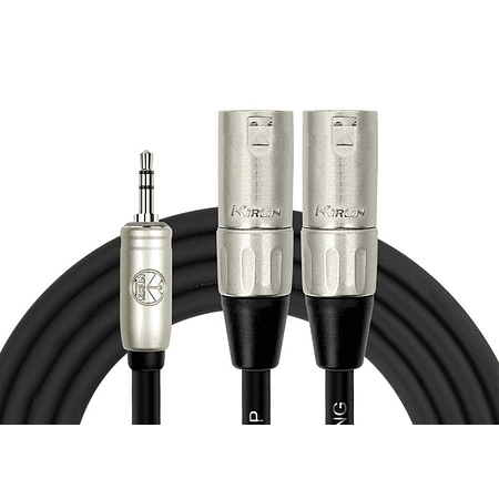 Cable Y Kirlin MiniPlug - 2 XLR Macho 1m Y-370PRL
