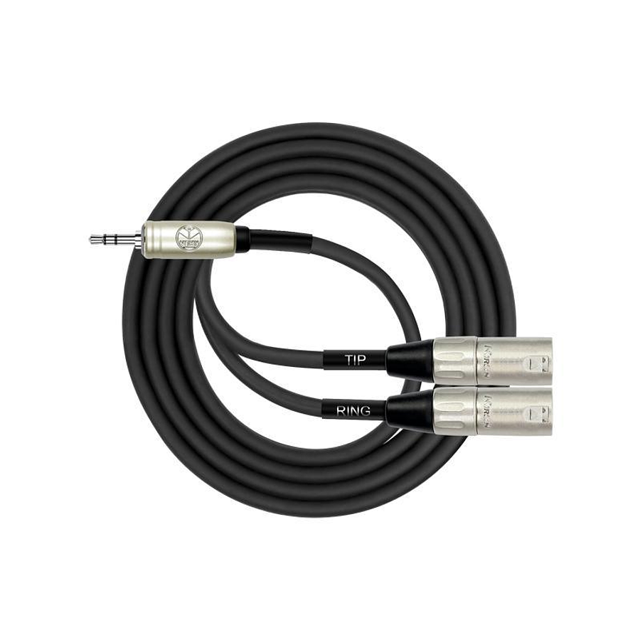 Cable Y Kirlin MiniPlug - 2 XLR Macho 1m Y-370PRL
