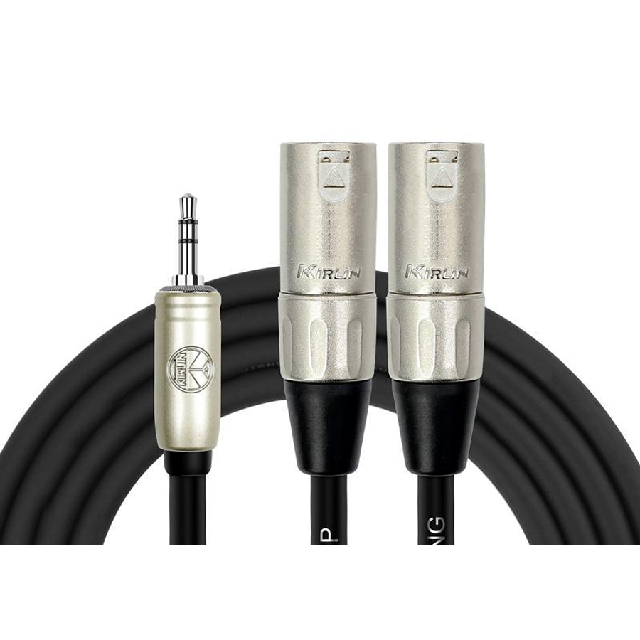 Cable Y Kirlin MiniPlug - 2 XLR Macho 1.5m Y-370PRL