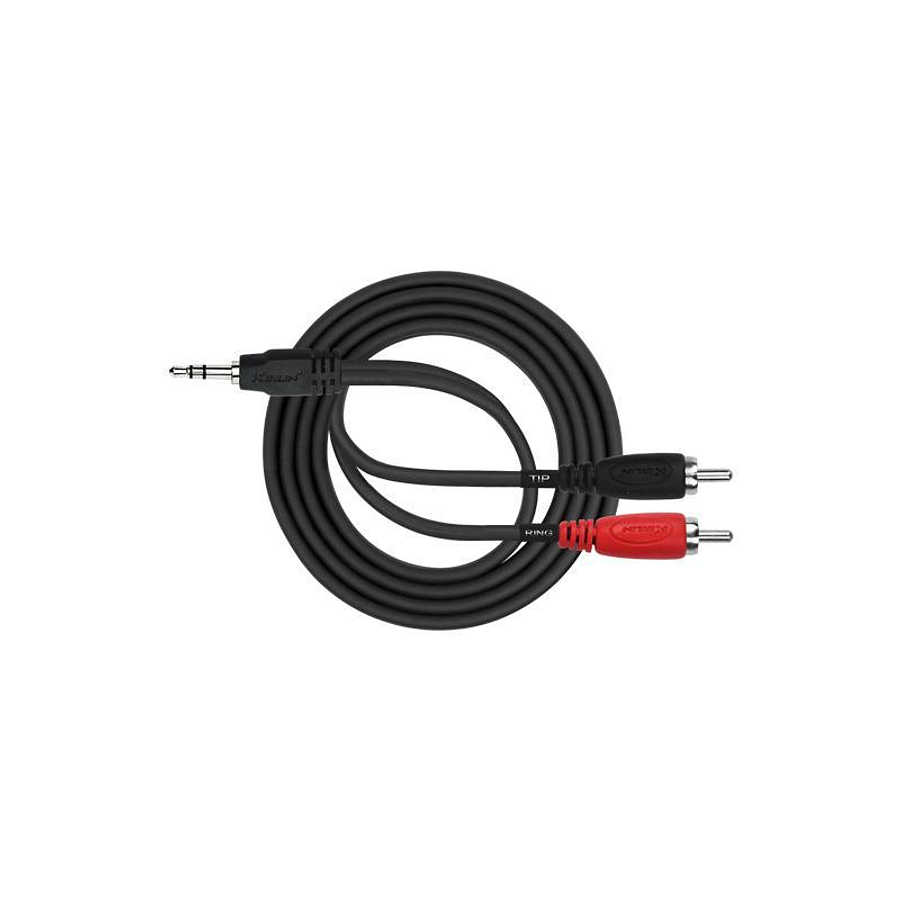 Cable Kirlin MiniPlug - 2 RCA 0.3m YE-364L