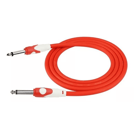Pack 6 Cables De Instrumento 3 Mts Kirlin Rojo