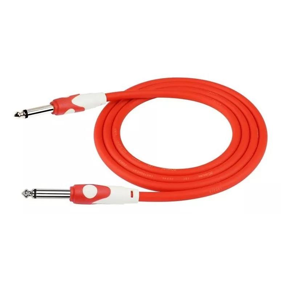 Pack 6 Cables De Instrumento 3 Mts Kirlin Rojo