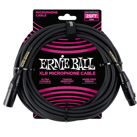 Cable de Micrófono XLR Clásico 7.62m Ernie Ball 6073