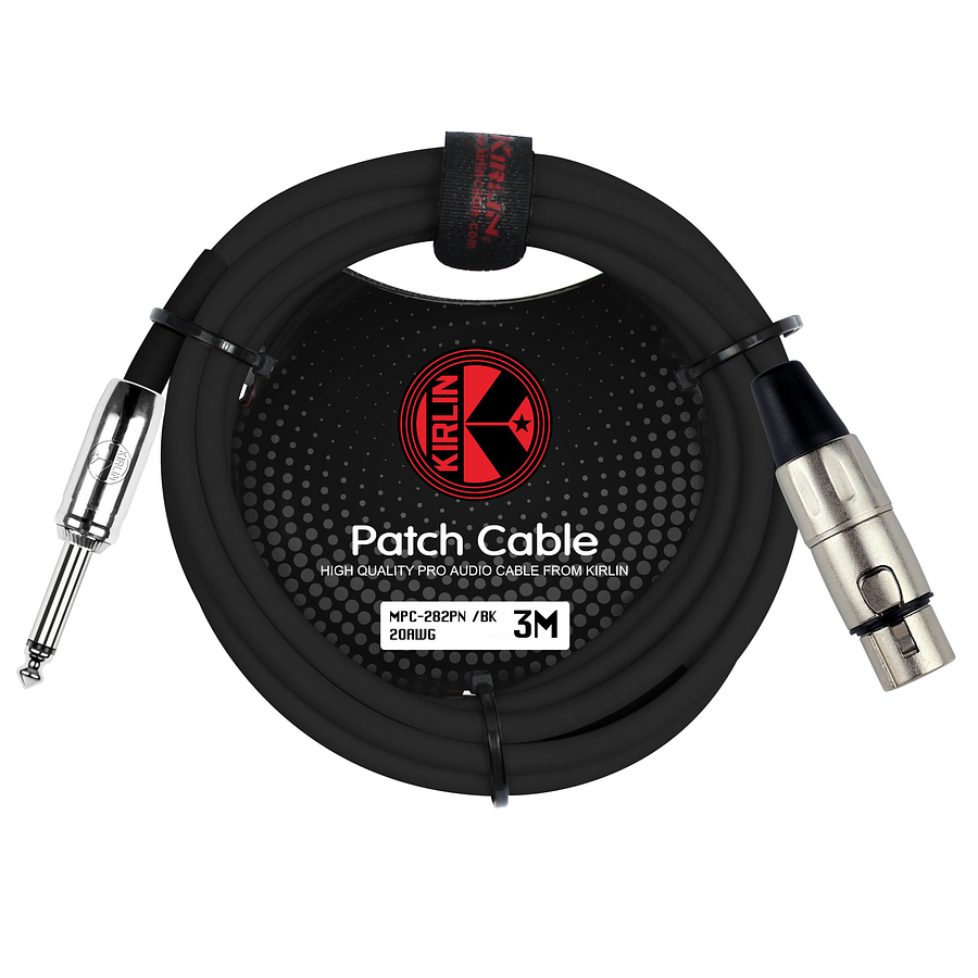 Cable Micrófono Kirlin Xlr (H)- Plug 3M Mpc-282Pn-3 Open Box