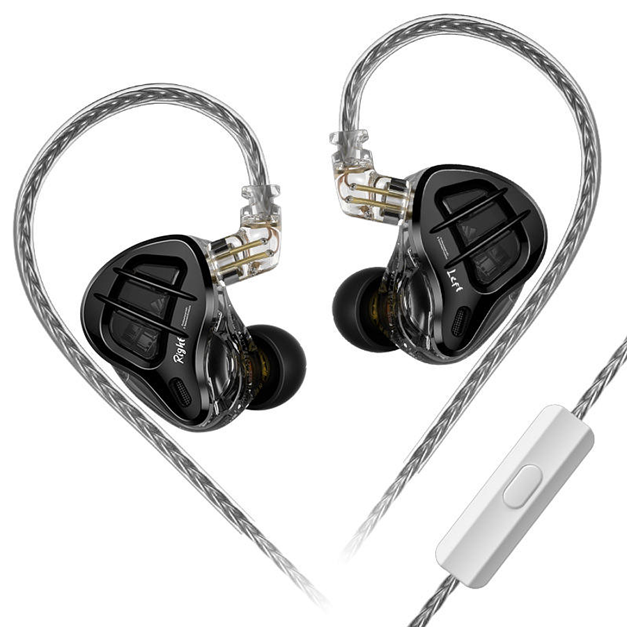Auriculares in-ear KZ EDX Pro without mic negro monitoreo