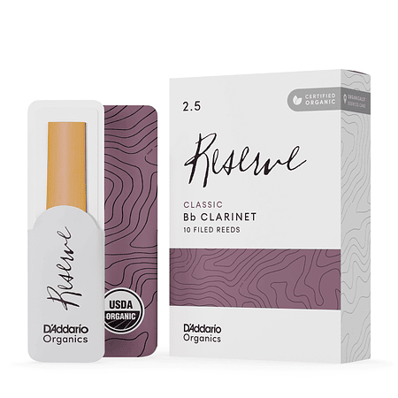 Cañas Clarinete Bb 2.5 Organic Reserve Pack 10 ODCT1025 Daddario