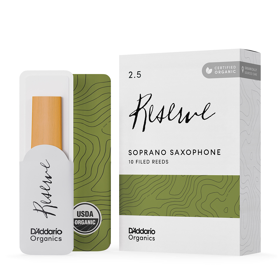 Cañas Saxo Soprano 2.5 Organic Reserve Pack 10 ODIR1025 Daddario