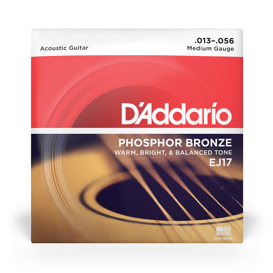 Set Cuerdas Guitarra Acústica Fósforo Bronze 13-56 EJ17  Daddario