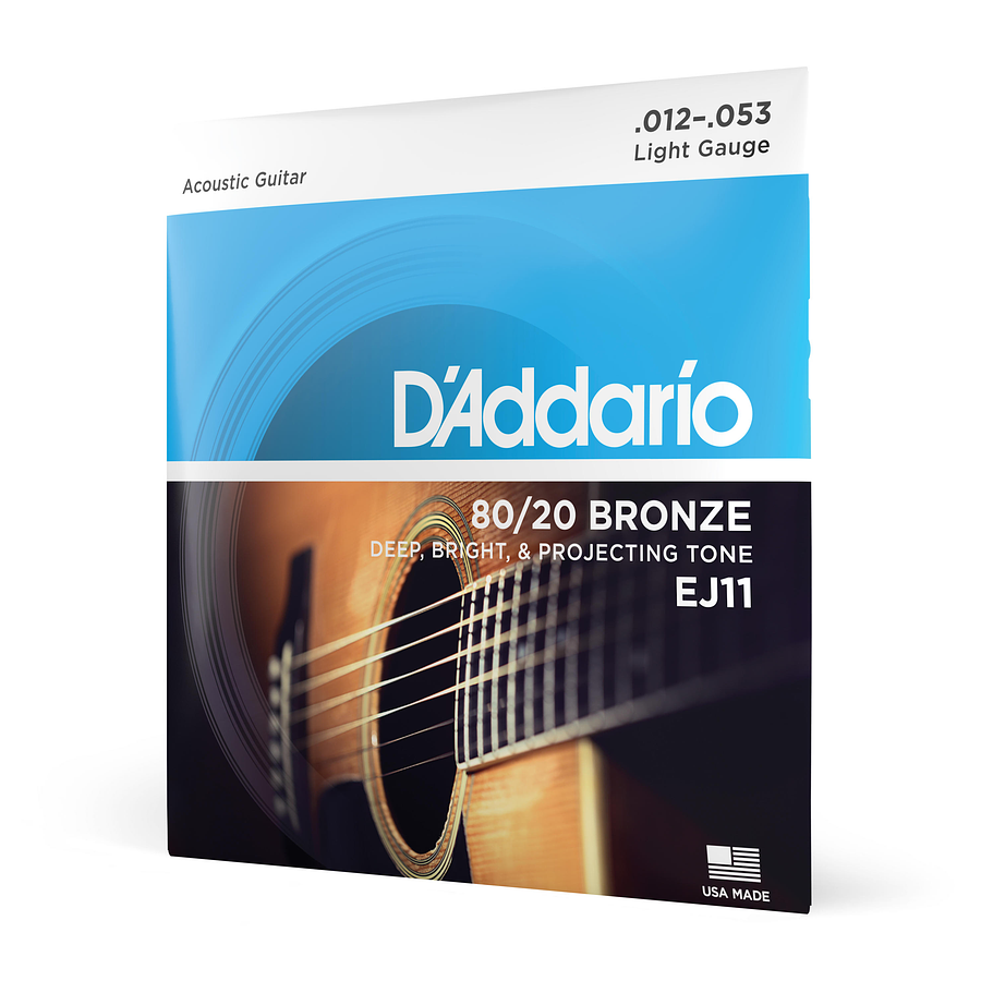 Set Cuerdas Guitarra Acústica 12-53 EJ11  Daddario