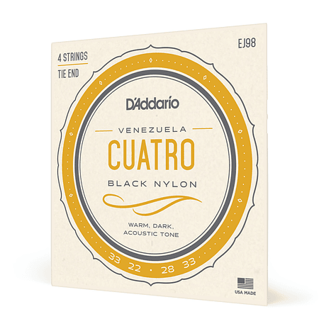 Set de Cuerdas Cuatro Venezolano EJ98 Daddario