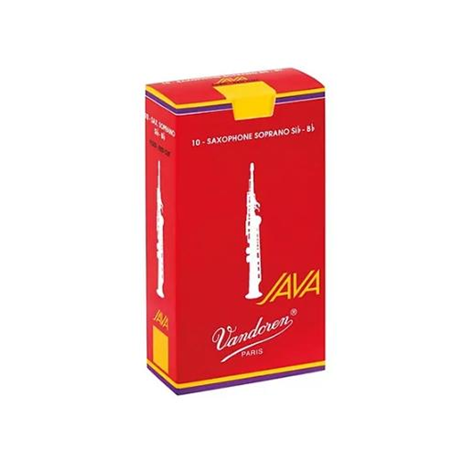 Cajas de cañas Saxo Soprano JAVA RED Nº SR303R 3 Vandoren