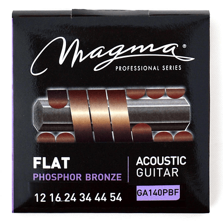 Set Cuerdas Guitarra Acustica Flat GA140PBF Magma