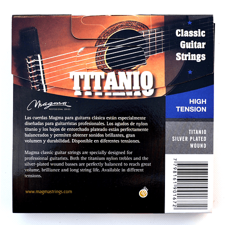 Set Cuerdas Guitarra Clásica Titanio GC120T Magma