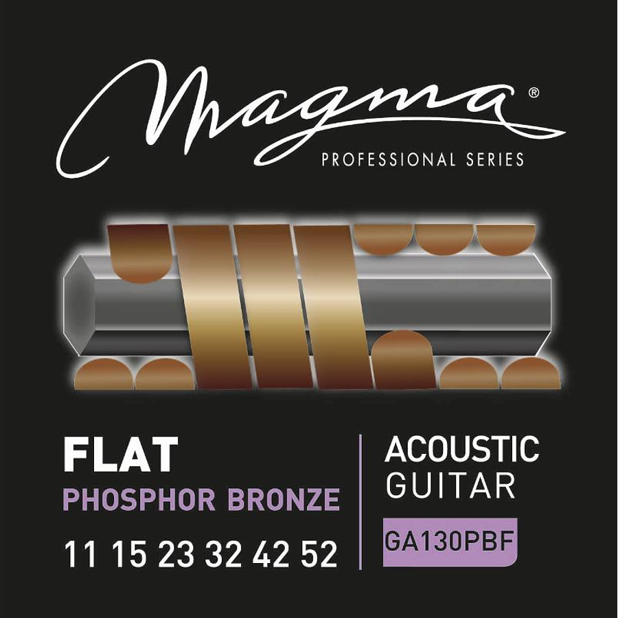 Set Cuerdas Guitarra Acustica Flat GA130PBF Magma