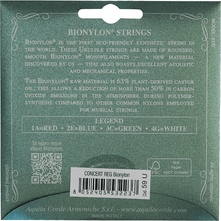 Set Aquila Para Ukelele Concierto Bionylon 59U