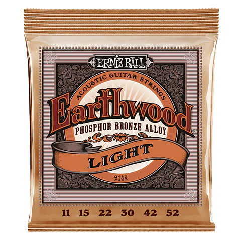 Set de Cuerdas Ernie Ball para Guitarra Acústica Earthwood Bronce 11 – 52