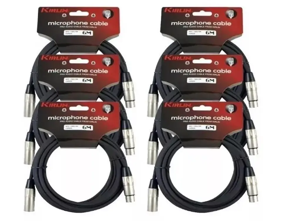 Pack 6  cable Microfono Serie c Xlr6M Kirlin Mpc6-280-6 1