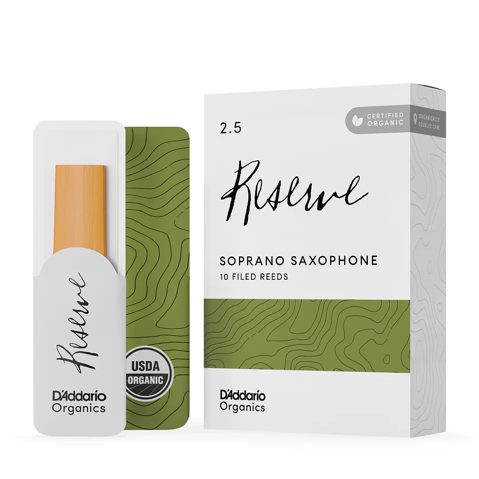 Cañas Saxo Soprano 2.5 Organic Reserve Pack 10 Daddario 1
