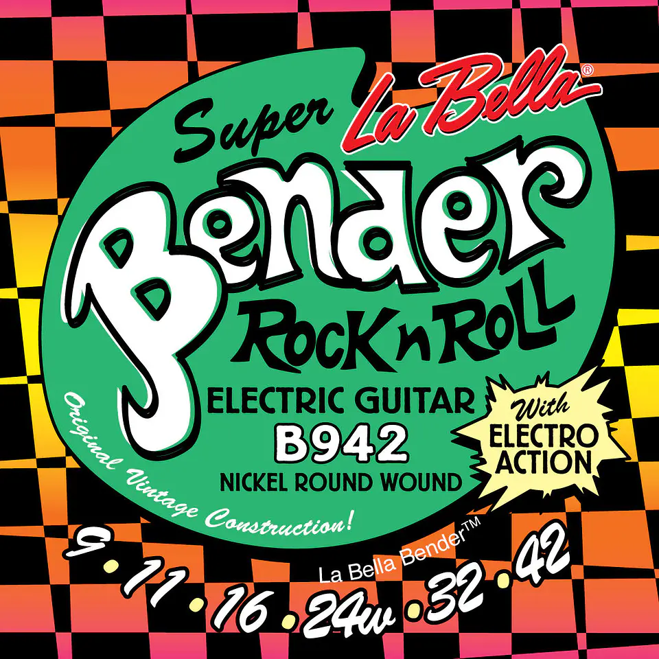 Set Guitarra Eléctrica Super Bender 9-42 B942 La Bella 1