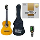 Full Pack Guitarra Acústica Bilbao Bil-44-nt + Set de Cuerdas Olympia + Afinador Cromático Clip - Miniatura 1