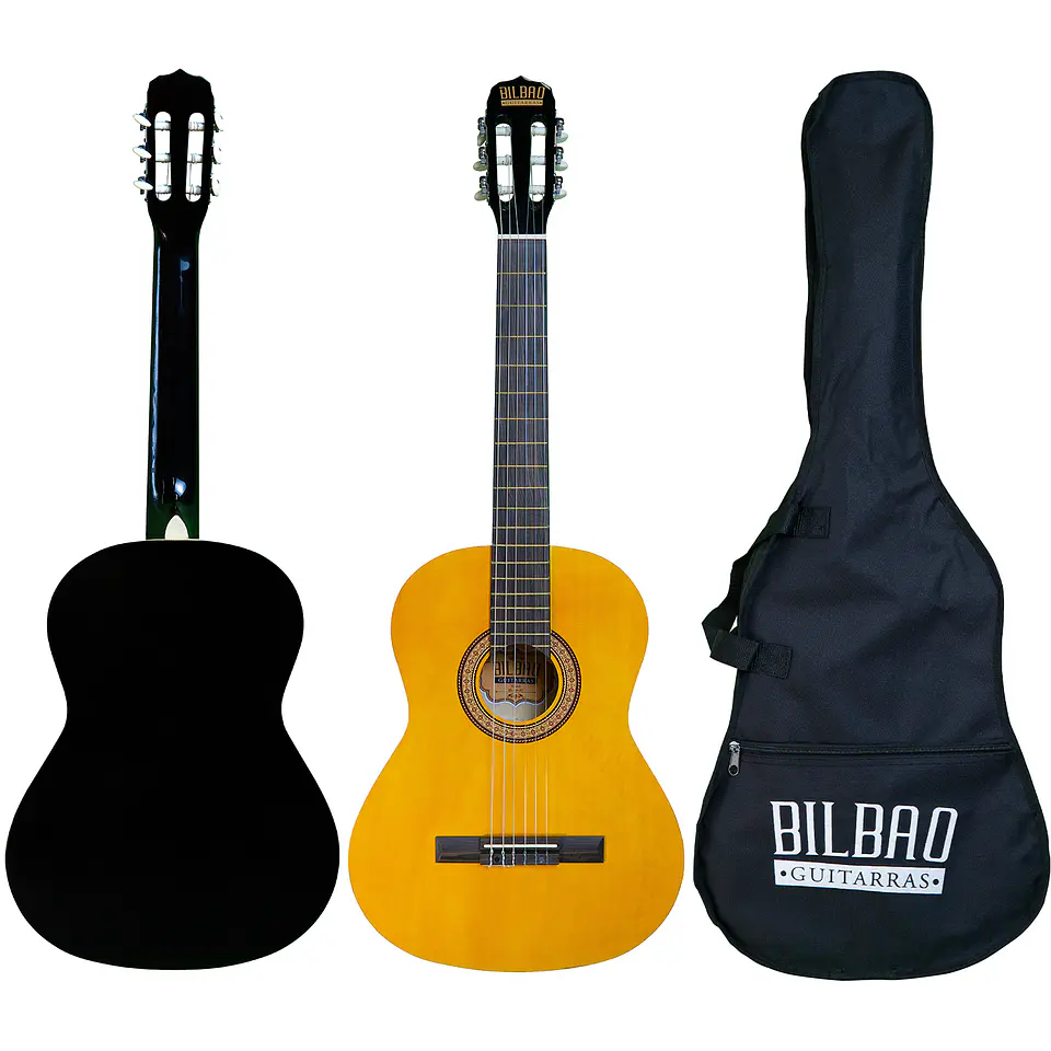 Full Pack Guitarra Acústica Bilbao Bil-44-nt + Set de Cuerdas Olympia + Afinador Cromático Clip 2