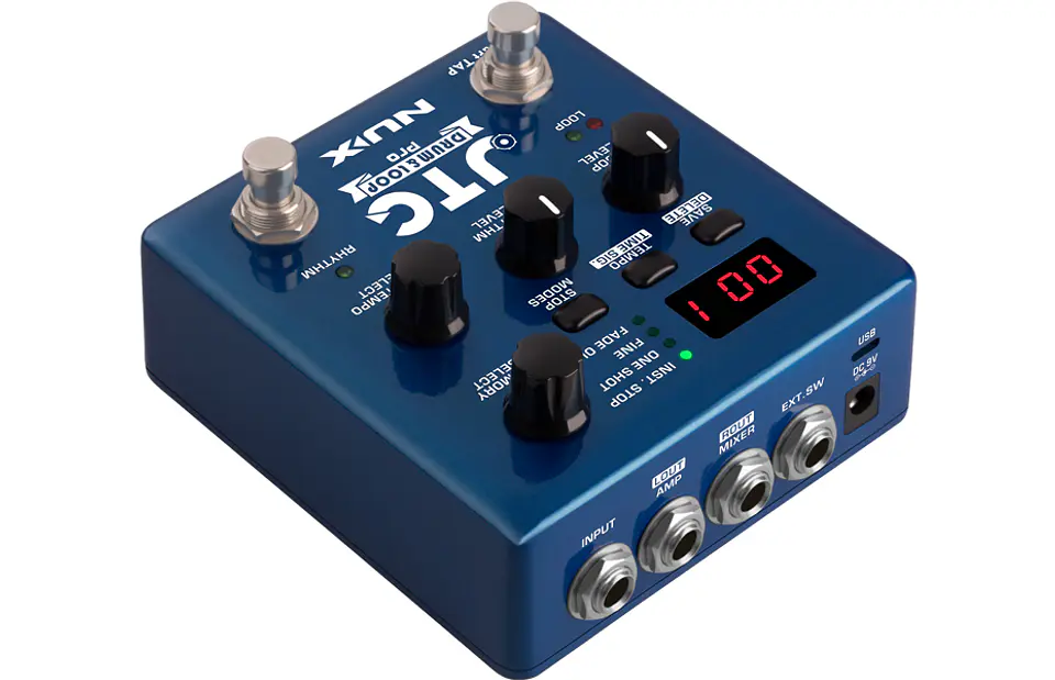 Pedal Looper y Caja de Ritmos NUX para Guitarra  JTC NDL-5 4
