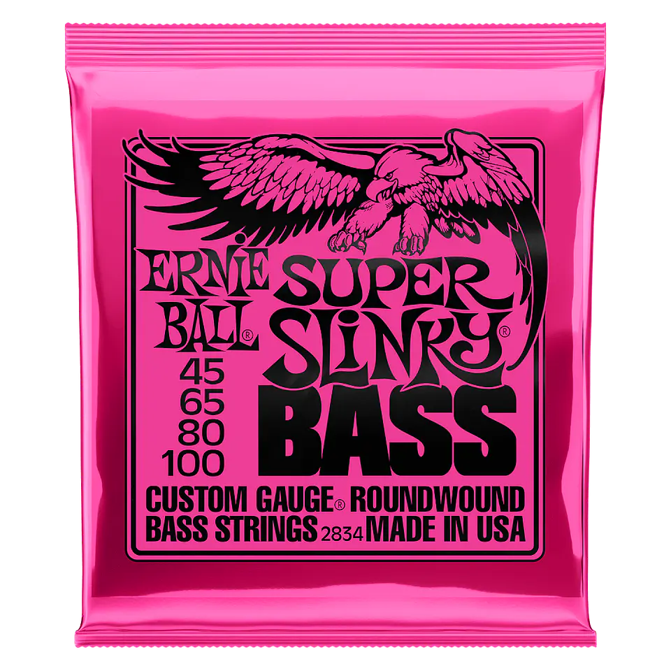Cuerdas Bajo Eléctrico Super Slinky 45-100 Ernie Ball 2834 1