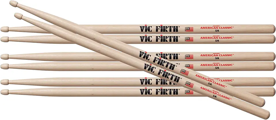 Pack 3 Baquetas Vic Firth + 1 de American Classic 5A 3