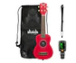 Pack Ukelele Soprano Kala Ukadelic Cherrybomb  + Afinador Clip + Correa - Miniatura 2
