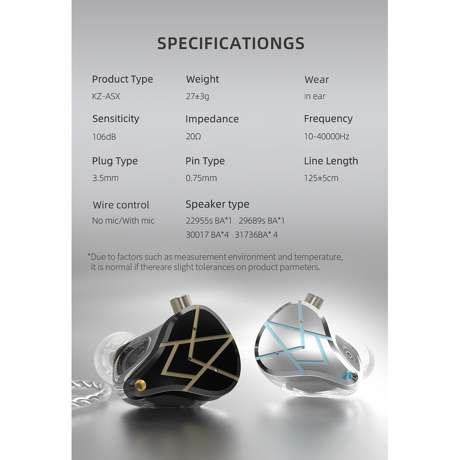 Audífono ASX-MIC KZ