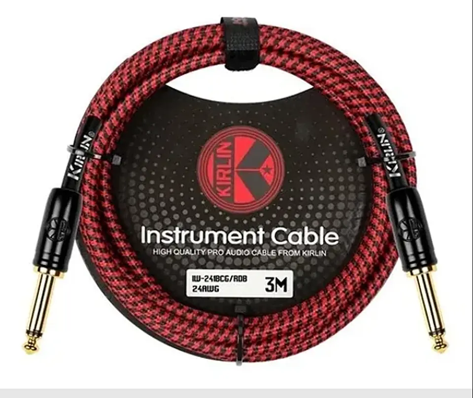Cable de instrumento Kirlin Rojo 3Mts IWCX-201B-3R 1