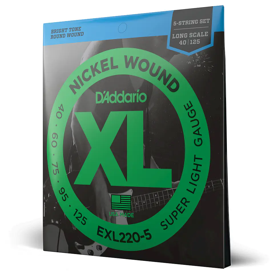Set Cuerdas Bajo Eléctrico 40-125 EXL220-5 Daddario 1