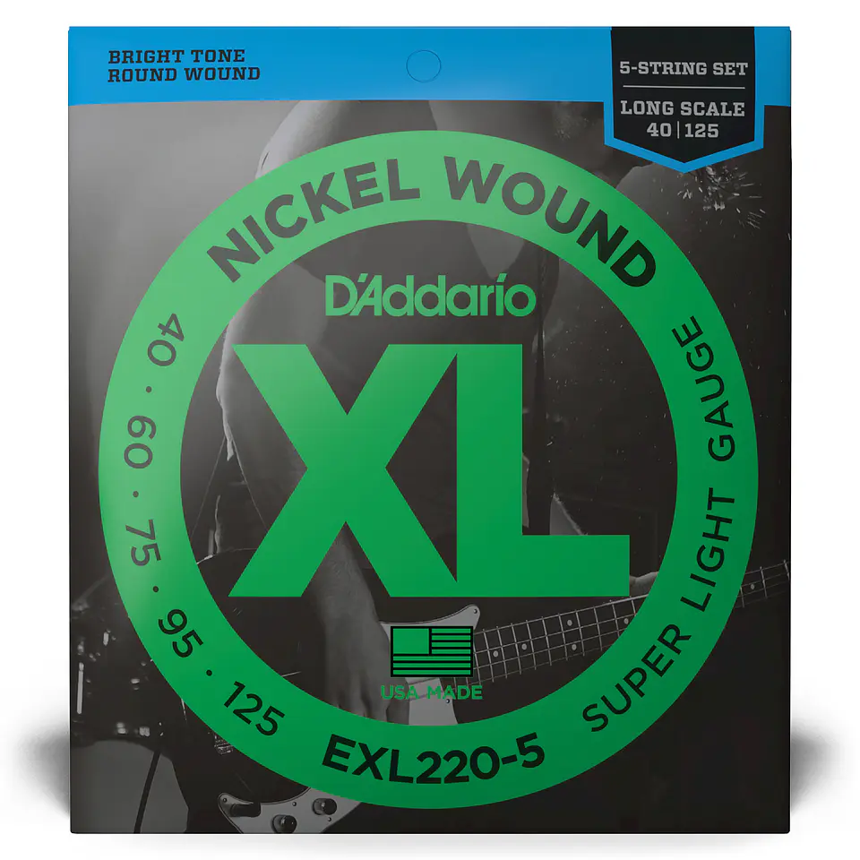 Set Cuerdas Bajo Eléctrico 40-125 EXL220-5 Daddario 2