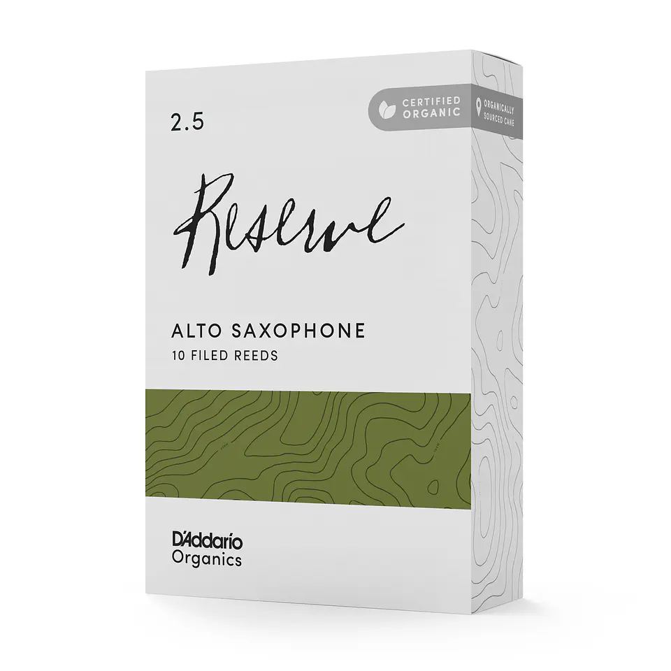 Cañas Saxo Alto 2.5 Organic Reserve Pack 10 Daddario 2