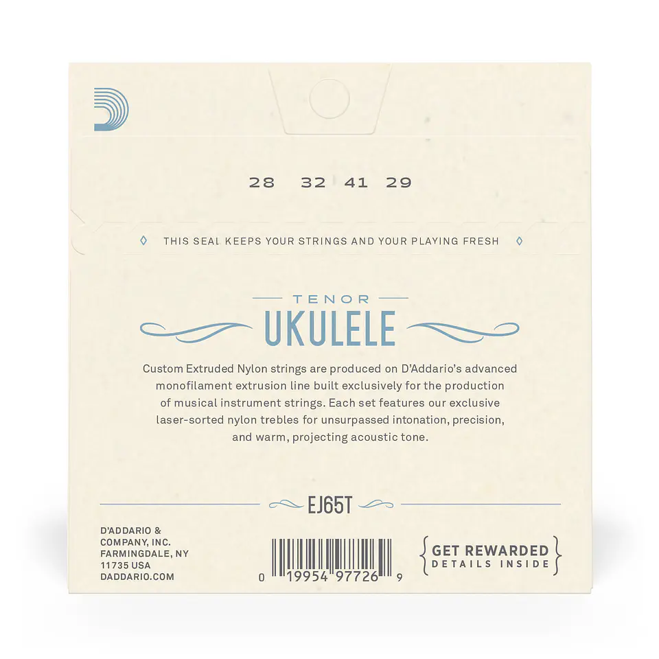 Set de cuerdas Ukelele Tenor Clear EJ65T Daddario 3