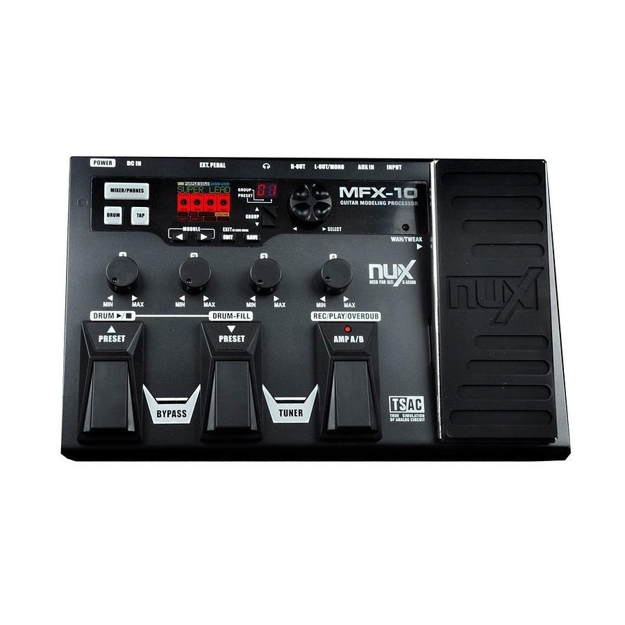 Pedalera Multiefecto NUX MFX-10
