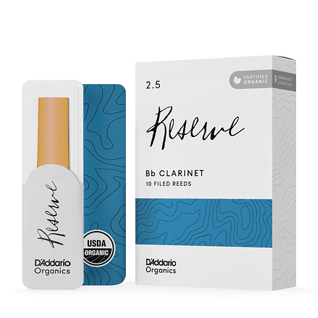 Cañas Clarinete Bb 2.5 Organic Reserve Pack 10 ODCR1025 Daddario