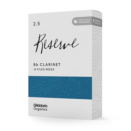 Cañas Clarinete Bb 2.5 Organic Reserve Pack 10 ODCR1025 Daddario