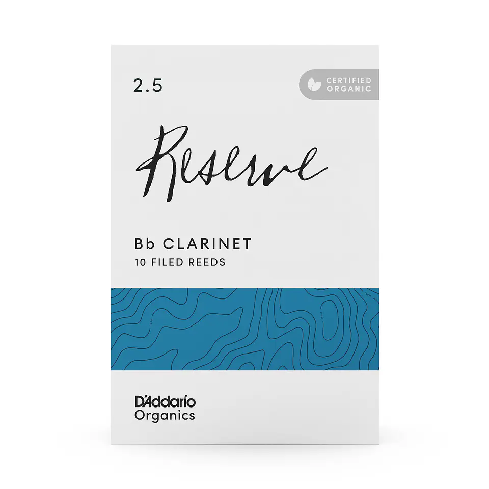 Cañas Clarinete Bb 2.5 Organic Reserve Pack 10 ODCR1025 Daddario 3