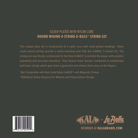 Set 4 Cuerdas Kala Metal Round Wound U-bass