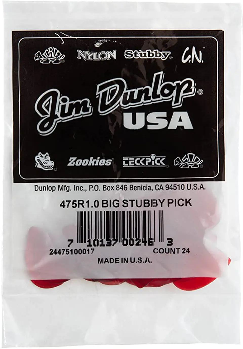 Uñetas Dunlop 475R Big Stubby 1.0 Bolsa 24un 3