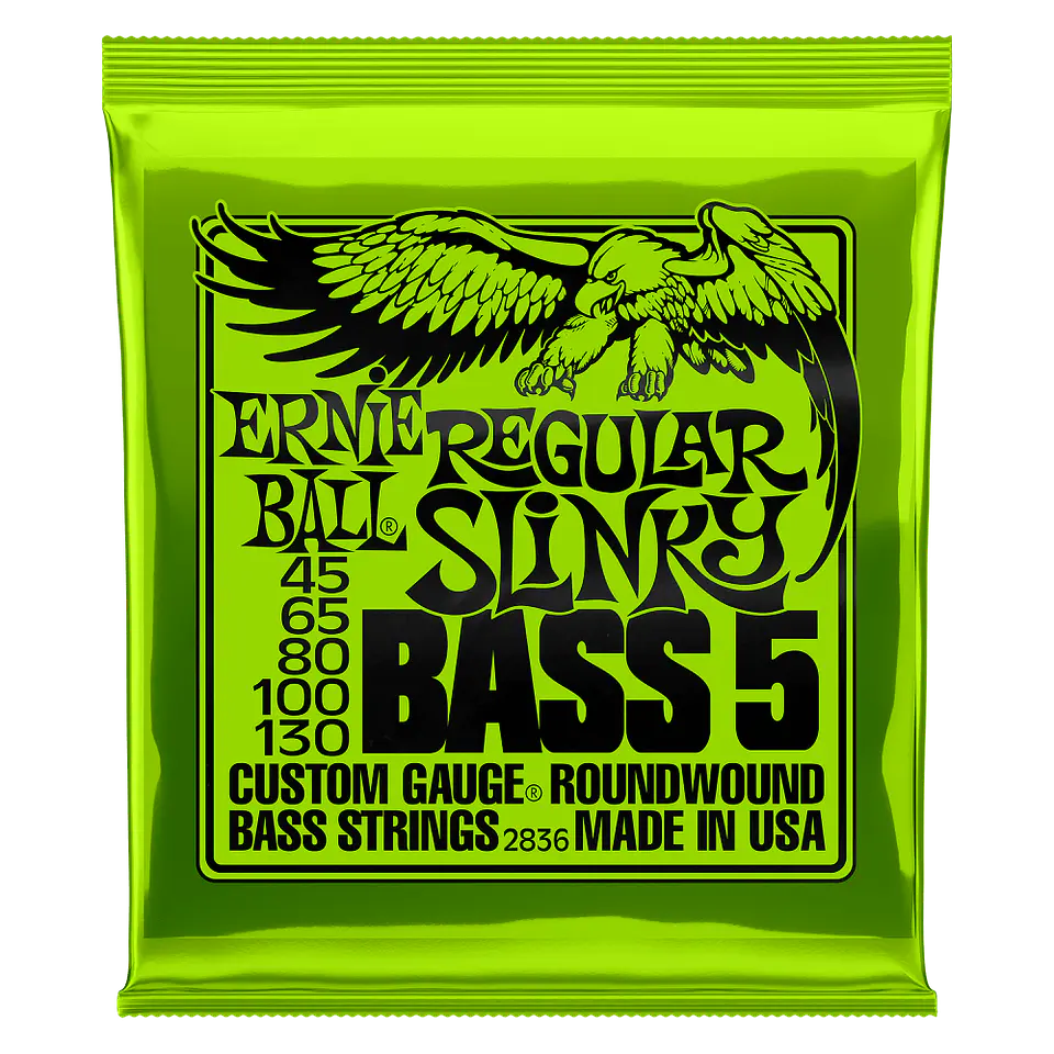 SET DE 5 CUERDAS PARA BAJO ERNIE  BALL REGULAR SLINKY NICKEL 45 - 130 1