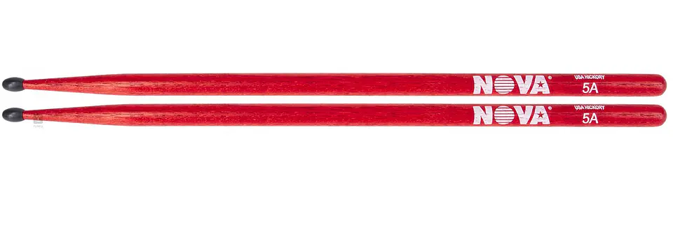 Baquetas Vic Firth 5A NOVA Red Punta de Nylon 1