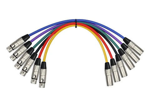 Juego 6 Cables Microfono 0,3M Xlr Macho-Hembra Mp6-480-0.3M