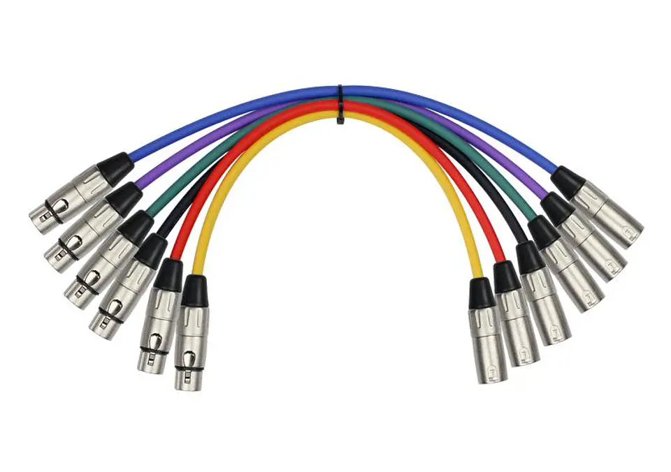 Juego 6 Cables Microfono 0,3M Xlr Macho-Hembra Mp6-480-0.3M 2