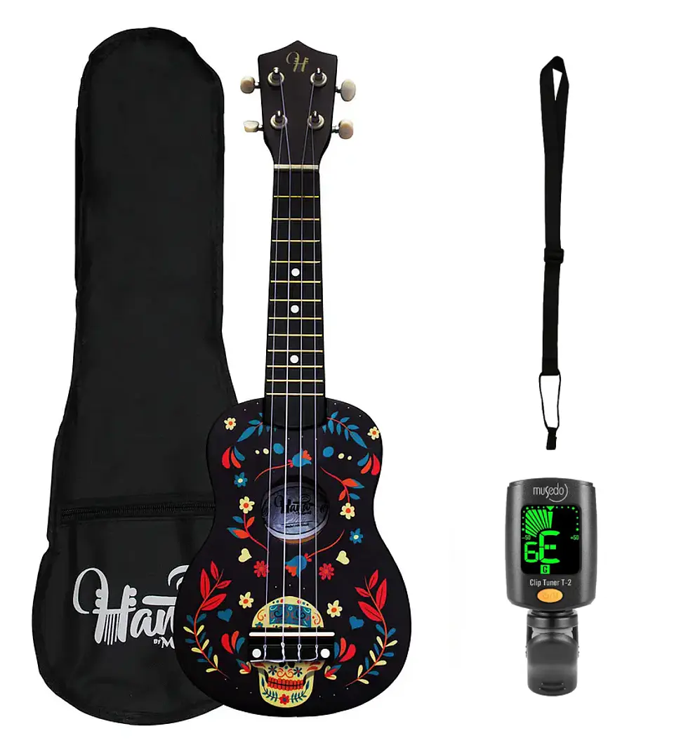 Pack Ukelele Soprano Hana Ukatr+Funda+Afinador+strap Allegro 1